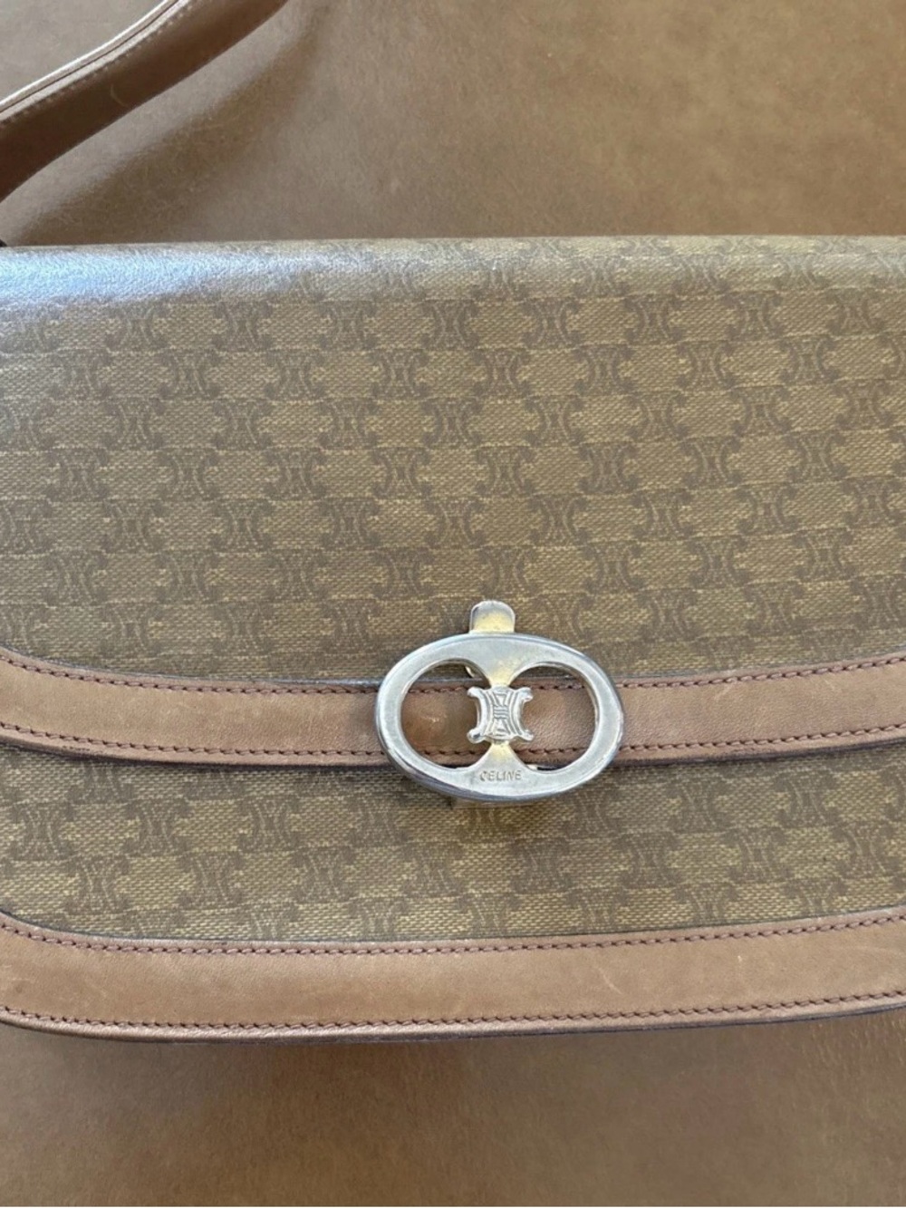 Vintage Celine Macadam Logo PVC Leather Shoulder Bag - Picture 3 of 15